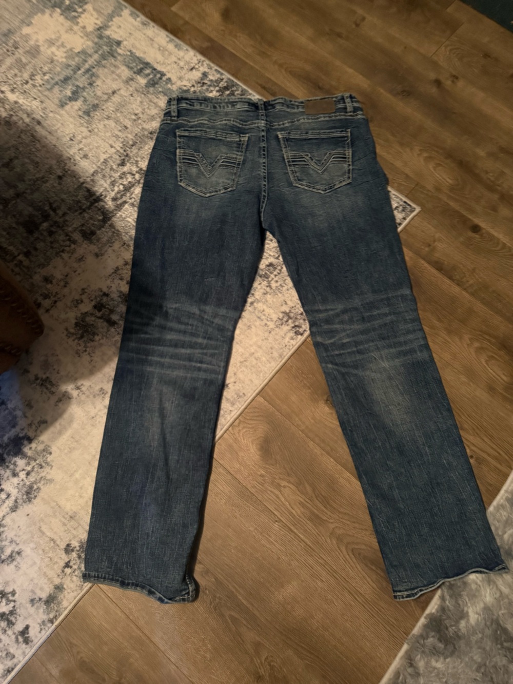BKE Men's Blue Slim Straight Jeans